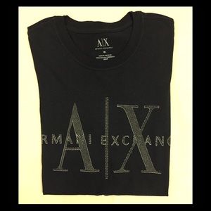 Armani Exchange Black Tshirt Short Sleeves